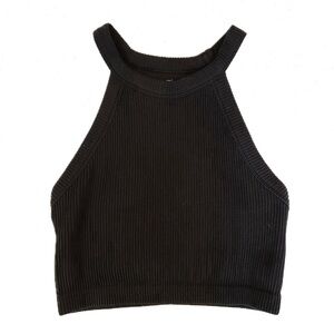 Aerie Black Ribbed Tank Top